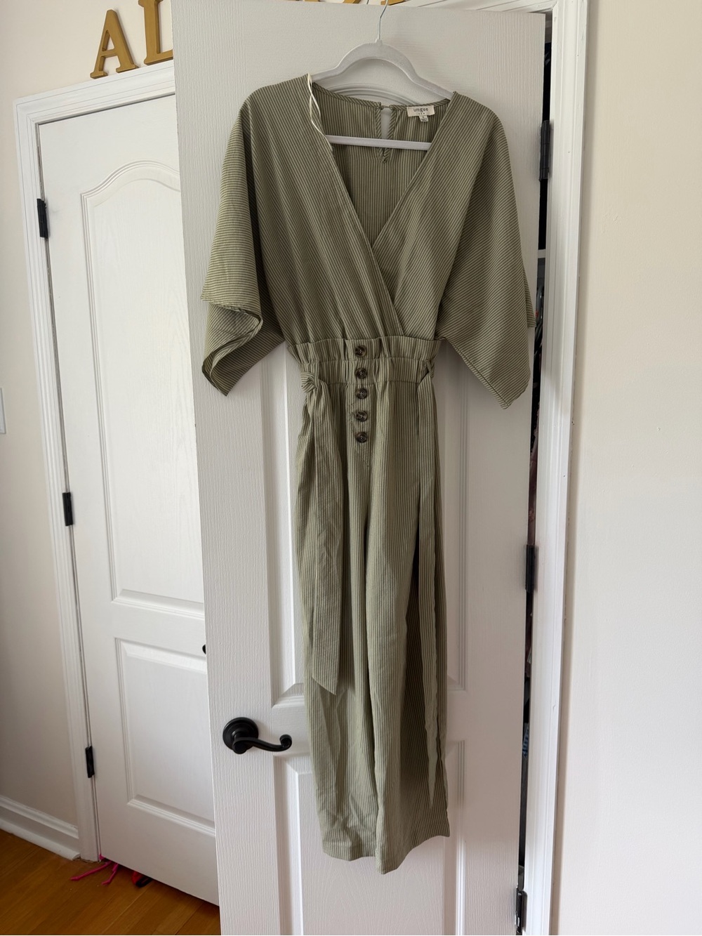 Olive Green Wrap-Front Women’s jumpsuit